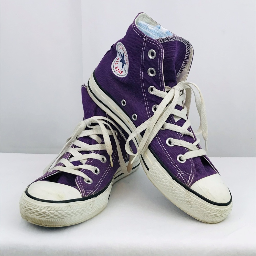 Purple High Top Converse Star Womens Sz 8